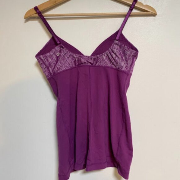 Lululemon Athletica Purple Built-in Shelf Bra Women's Tank Top Size 8 - Picture 6 of 8